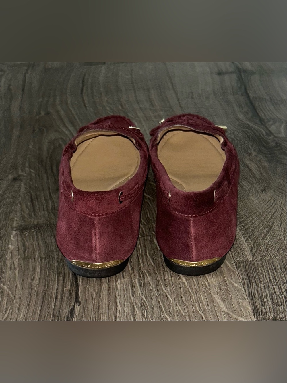 Michael Kors Deep Burgundy Suede Moccasin Flats - Picture 6 of 8